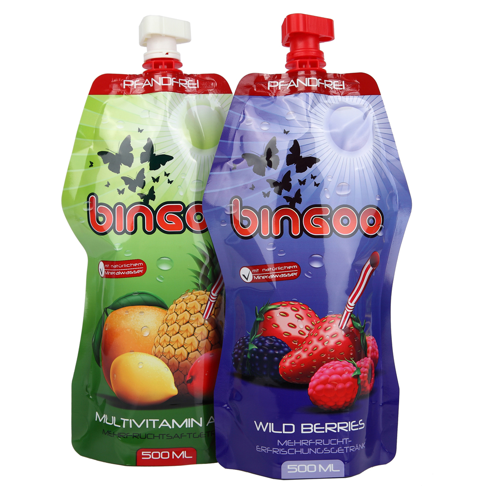 Emballage de poche de bec en forme de jus de fruit de 500 ml